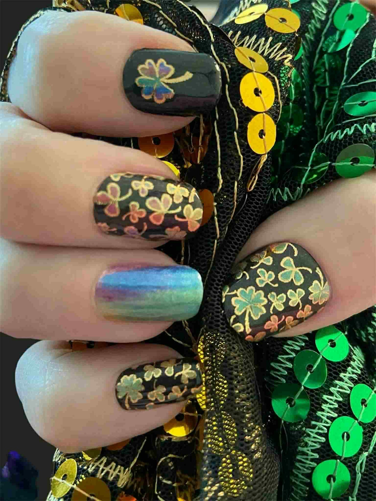 Luck of the Irish Nail Wraps (Pearl/Foil)